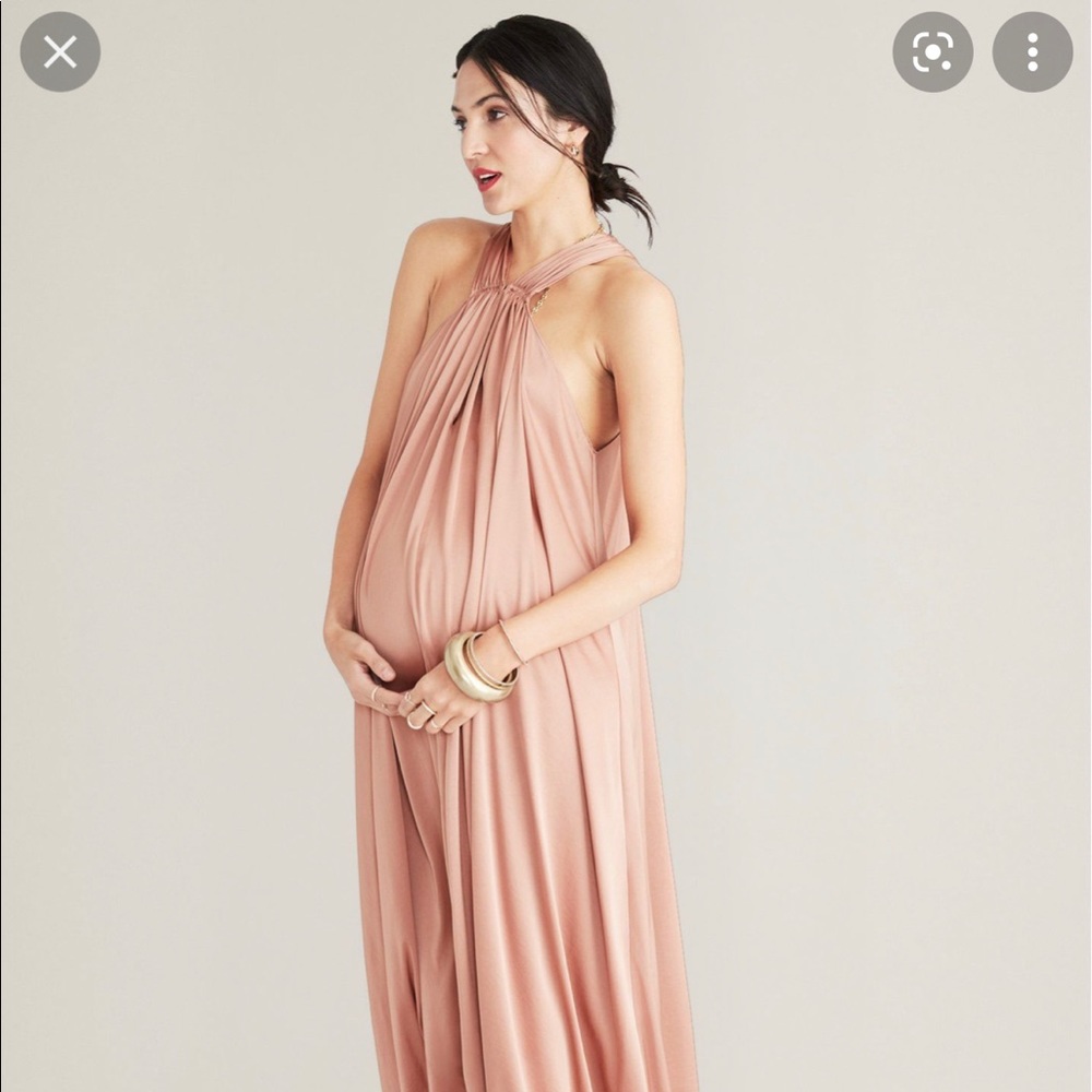 Hatch Fete Gown - rosewood/blush color- one size